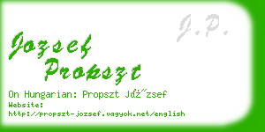 jozsef propszt business card